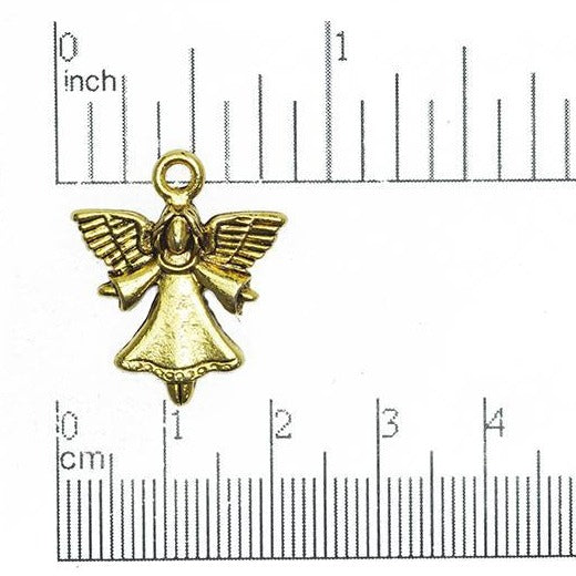 20mm x 24mm Gold or Pewter Opened Arms Angel Charm - CBS2872