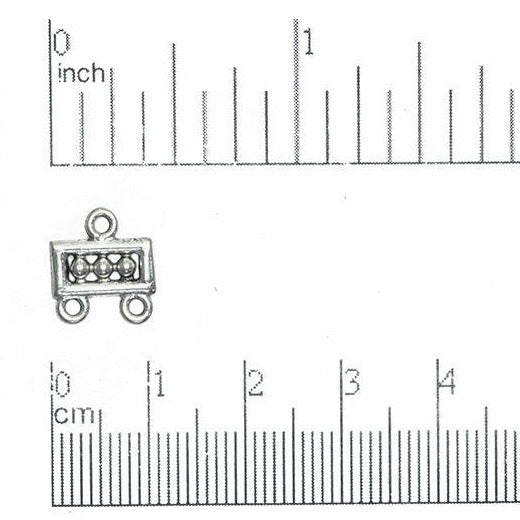 11mm x 12mm gold or Pewter 3 to 1 hole Connector Sold by the Piece - CBS3191