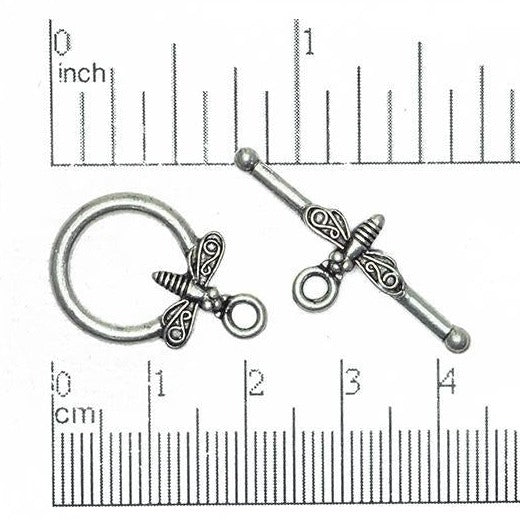 Loop 23mm x 15.5mm Bar 31.5mm Toggle Clasp Gold or Pewter sold by the Piece - CBS3218
