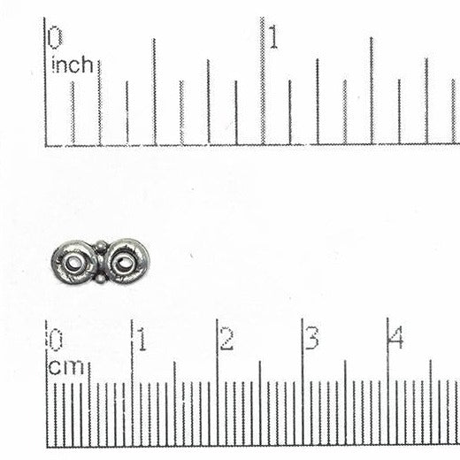 11mm x 16mm Double Donut 2-Hole Spacer Bar - Made of Pewter - Sold Individually - CBS3244