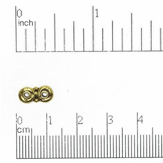 11mm x 16mm Double Donut 2-Hole Spacer Bar - Made of Pewter - Sold Individually - CBS3244