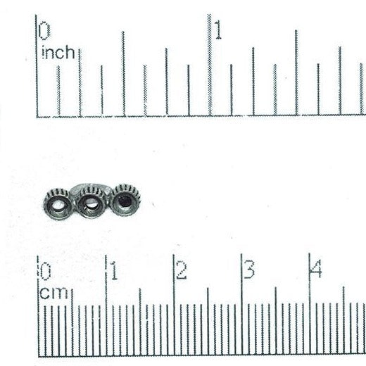 14mm x 4.5mm Ellipsis 3-Hole Spacer Bar Connector - Made of Pewter - Sold Individually - CBS3467