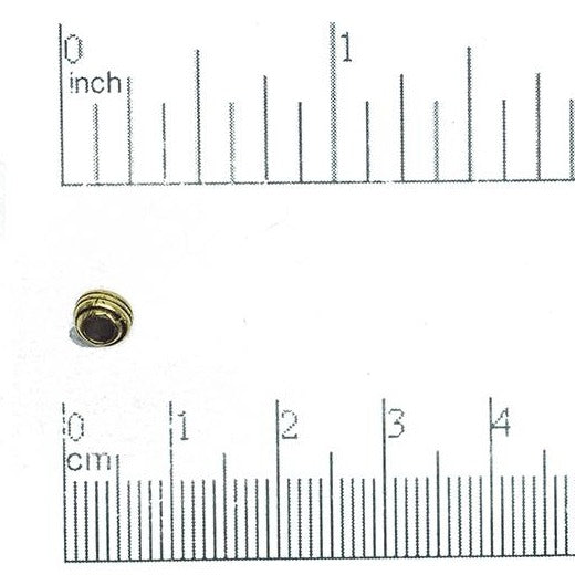 4.5mm Thick Lined Ring Bead - Made of Gold-Plated Pewter - Sold Individually - CBS10000