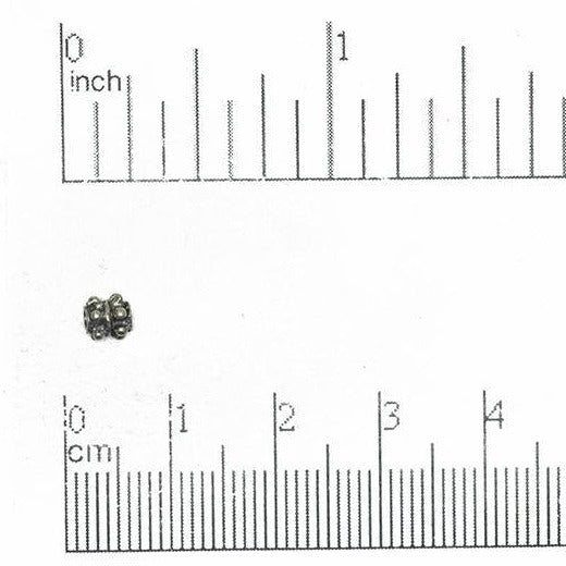 4mm x 3mm Royal Cluster Bead - Made of Pewter - Antique Pewter & Gold Finishes - Sold by the Piece - CBS10010