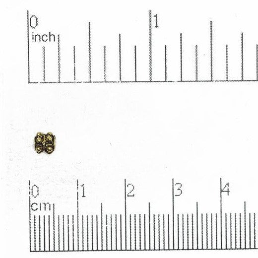4mm x 3mm Royal Cluster Bead - Made of Pewter - Antique Pewter & Gold Finishes - Sold by the Piece - CBS10010