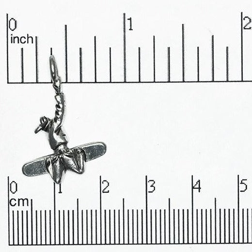 27mm x 18mm Snowboarder Charm - Made of Pewter - Sold Individually - CBS1025