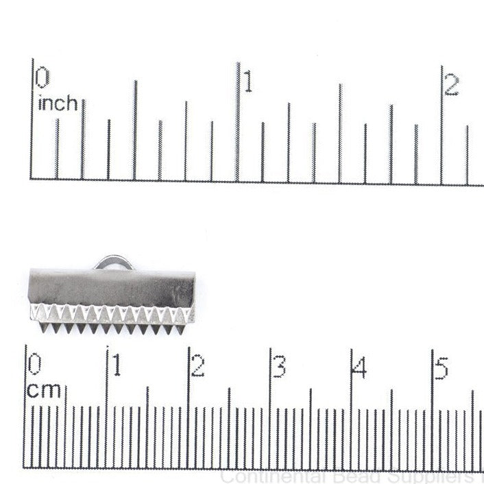 20mm x 5mm Ribbon Clasp in Solid Stainless Steel - Sold Per Dozen (12 pieces) - RC3