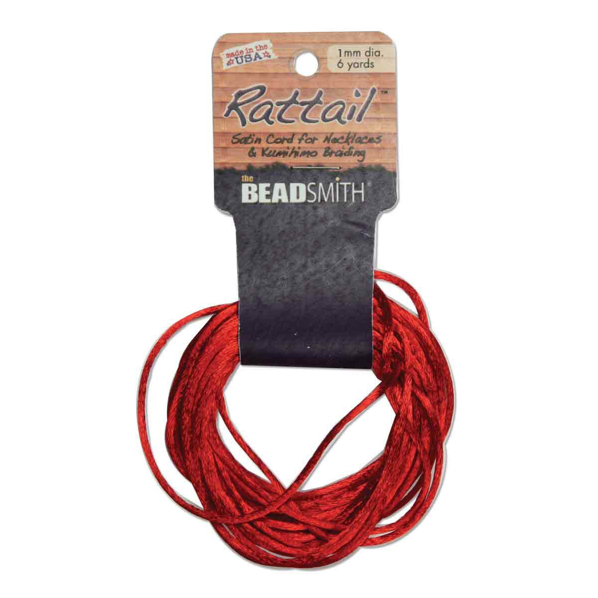 RATTAIL 1MM RED 6YD /CARD USA MADE