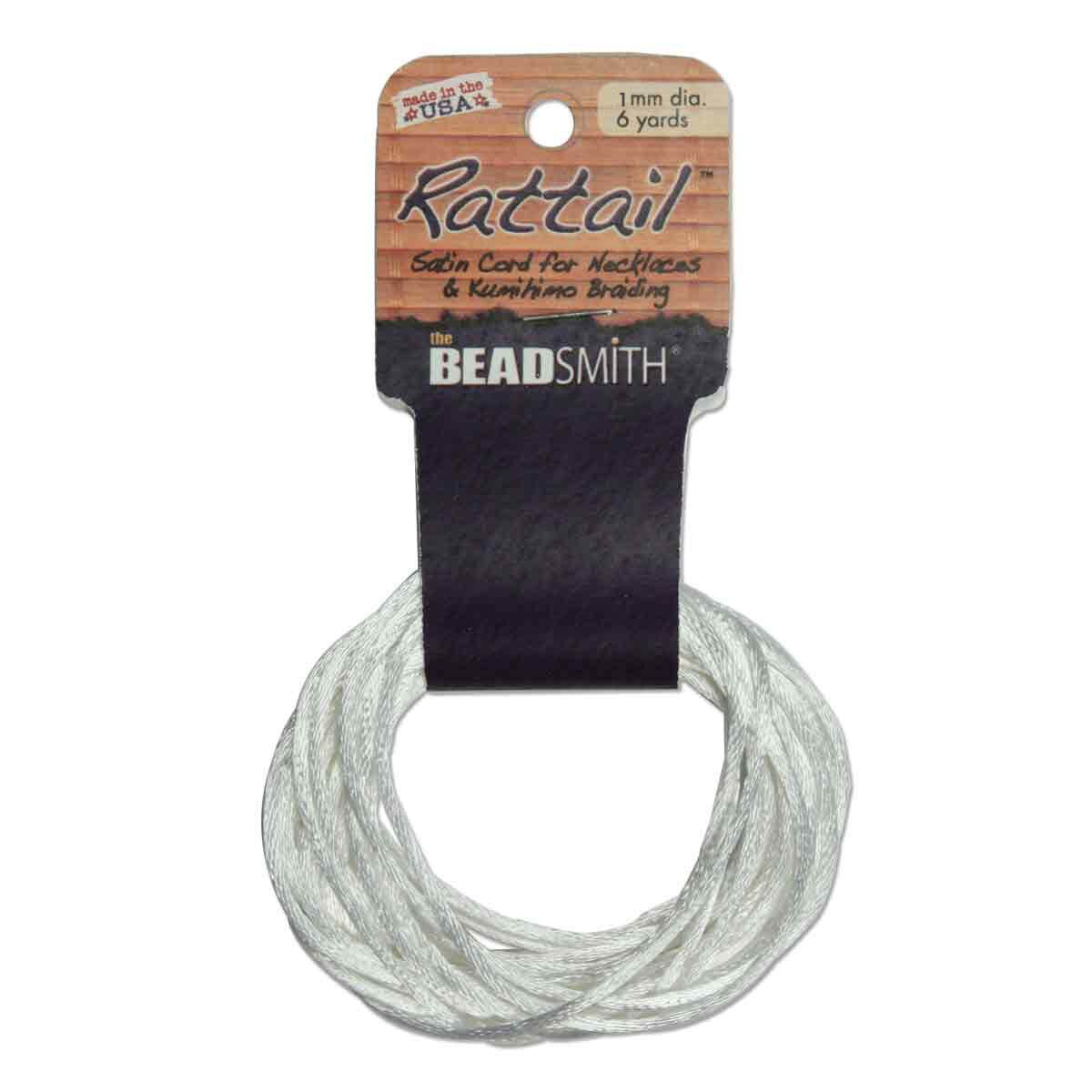 RATTAIL 1MM WHITE 6YD /CARD USA MADE