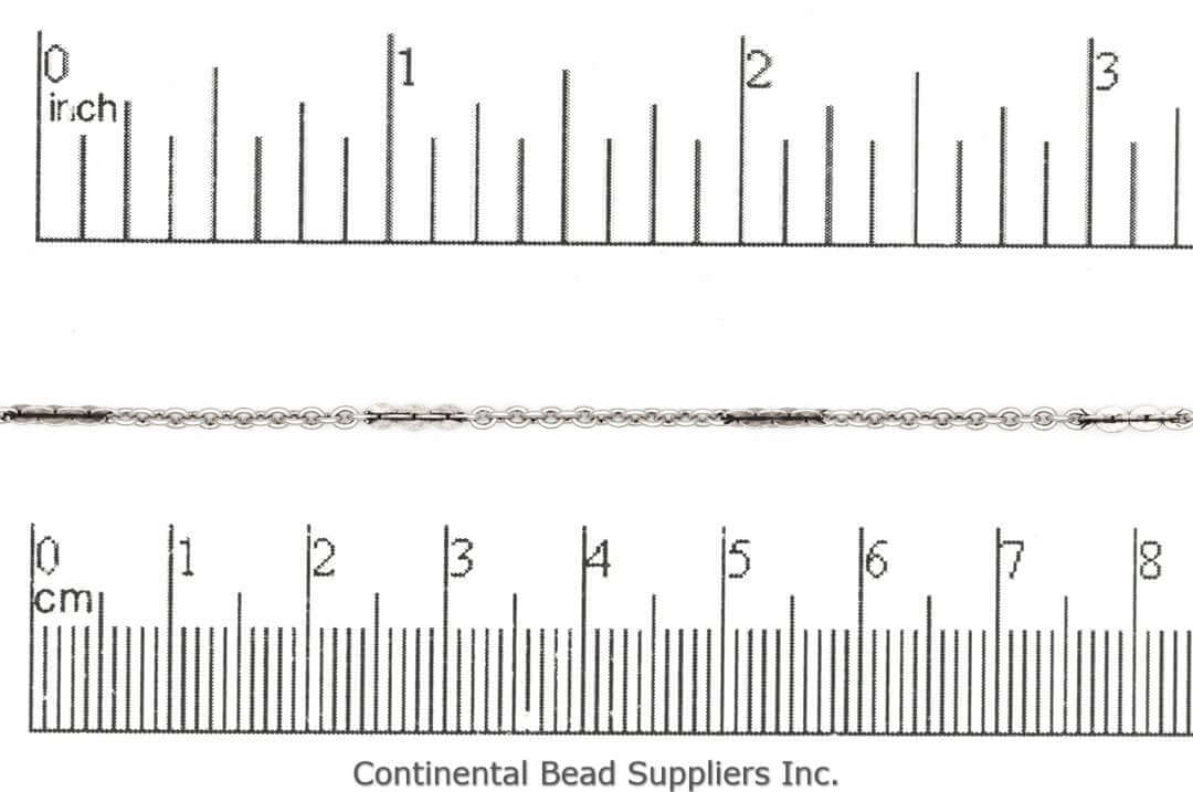 2mm x 1.5mm Petite Cable and Solder link Chain Sold by The Foot - CH 882