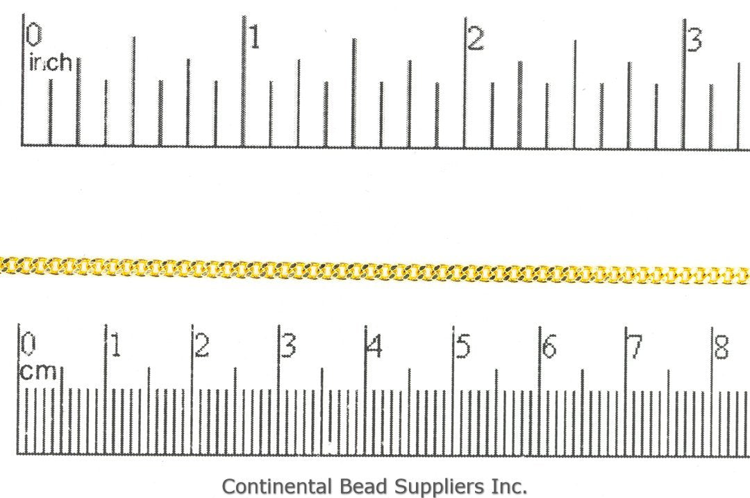 2.2mm Delicate Flat-Curb Chain sold by the Foot - CH 888