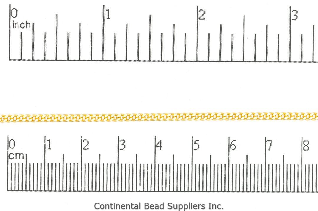 2.2mm Delicate Flat-Curb Chain sold by the Foot - CH 888