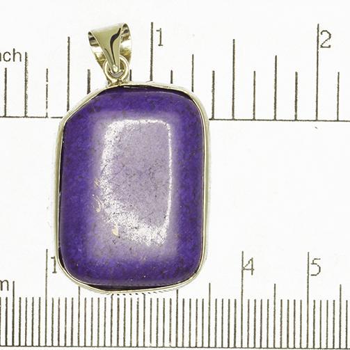 25mm x 35mm Dyed Purple Howlite Free Form Pendant with Bail - Semi Precious Stone - Sold by the Piece - SP618