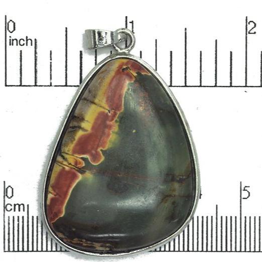 45mm x 30mm Desert Jasper Tear Drop Pendant - With Bail - Semi Precious Stone - SP718