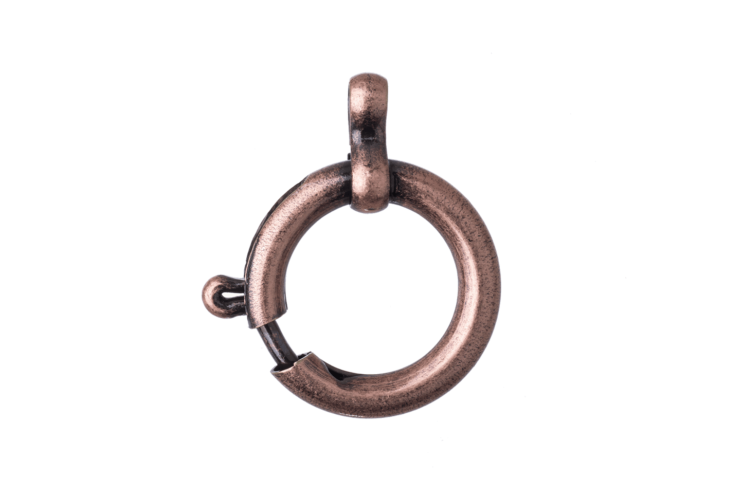 21mm Spring Ring Clasp w/ Loop - Made of plated brass - Sold individually - SR21