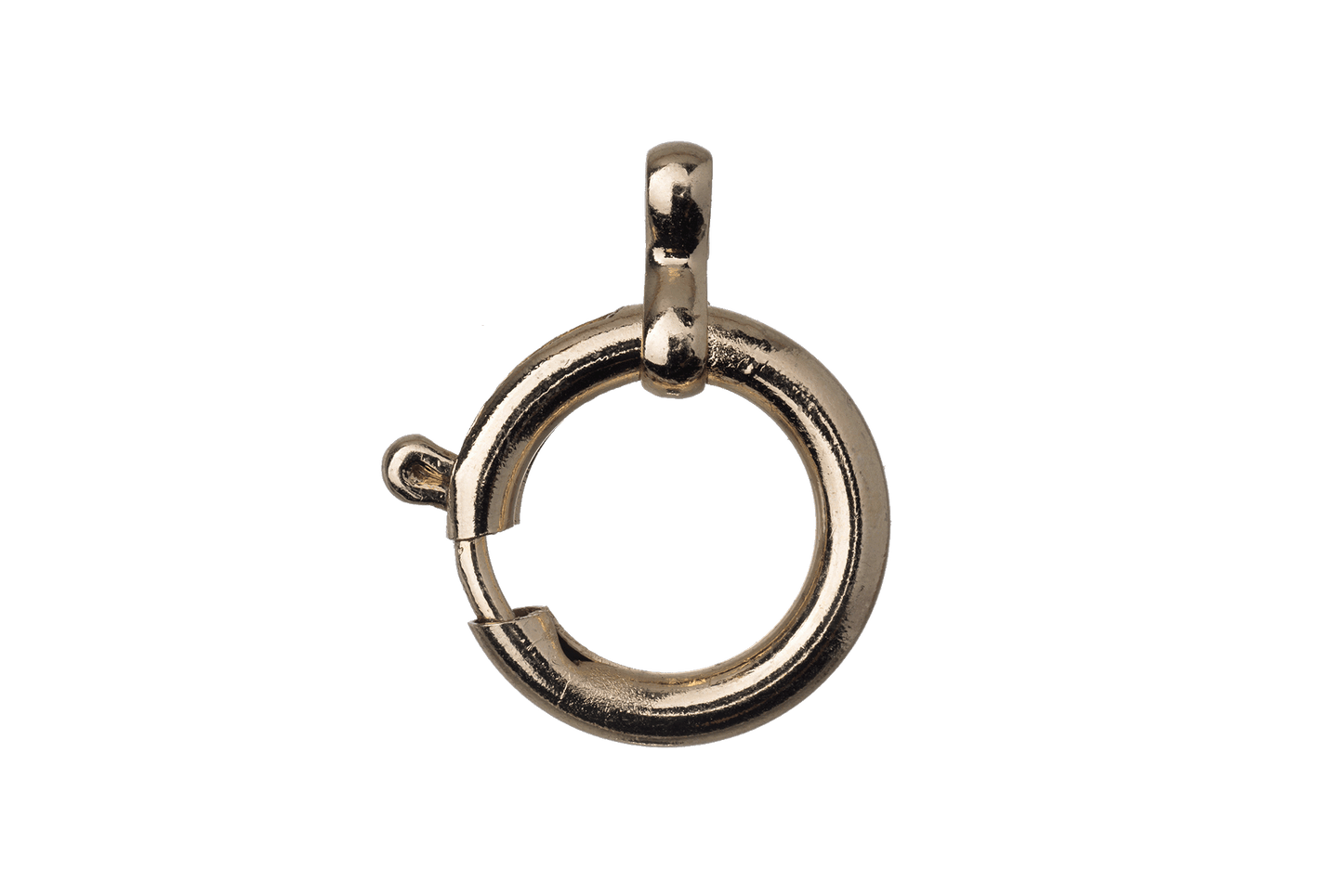 21mm Spring Ring Clasp w/ Loop - Made of plated brass - Sold individually - SR21