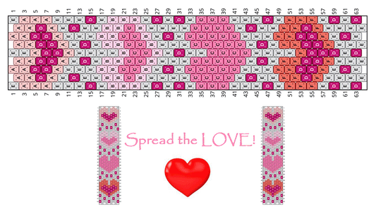 Spread the LOVE seed bead pattern_ Digital