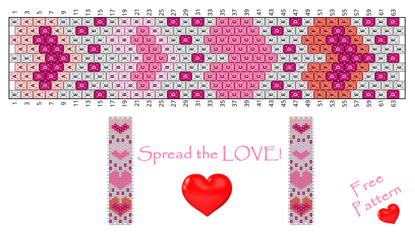 Spread the LOVE seed bead pattern