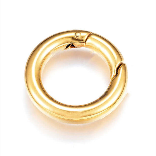 O Ring Clasp Large Size - Measures 16mm - Available in Waterproof Gold - Made from Stainless Steel - Sold Individually - CL/OR16