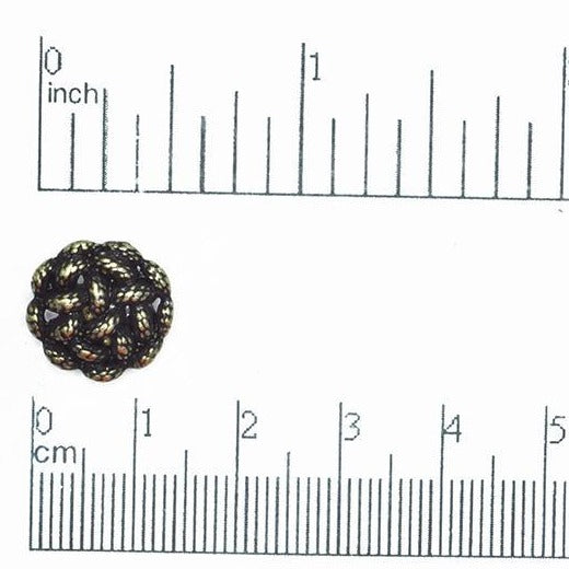 14mm Rope Knot Cluster Button - Made of plated pewter - Sold individually - BTN36