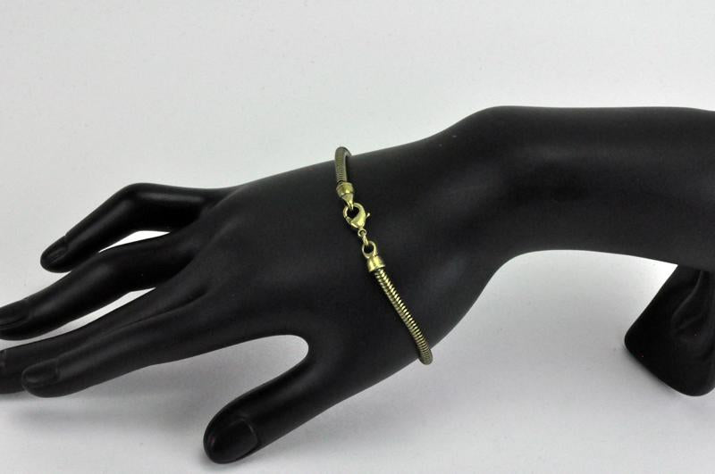 3.2mm Snake Chain Bracelet - 7.5 Inch Length - Finished with Clasp - Sold by the Piece - Multiple Finishes Available - SNAKE2-BR