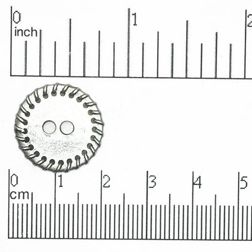 19.5mm Wrapped Stitch Button - Made of Pewter - Made in the USA - BTN6