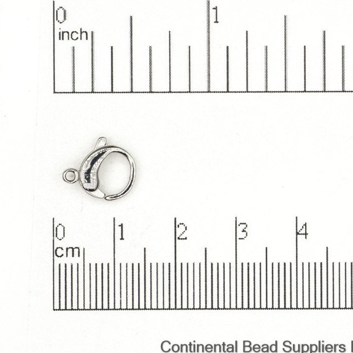 12mm x 9mm Round Lobster Claw Clasp - Made from Stainless Steel - Sold by the Piece - C104SS