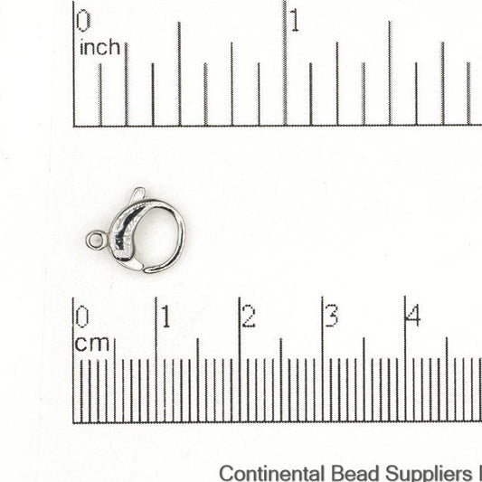 12mm x 9mm Round Lobster Claw Clasp - Made from Stainless Steel - Sold by the Piece - C104SS
