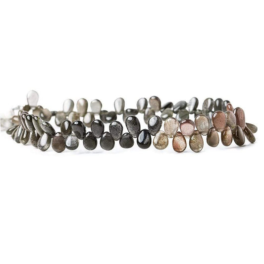 Cat's Eye Scapolite Plain Pear Beads, 7.5 inch, 6x4mm average, 67 pieces