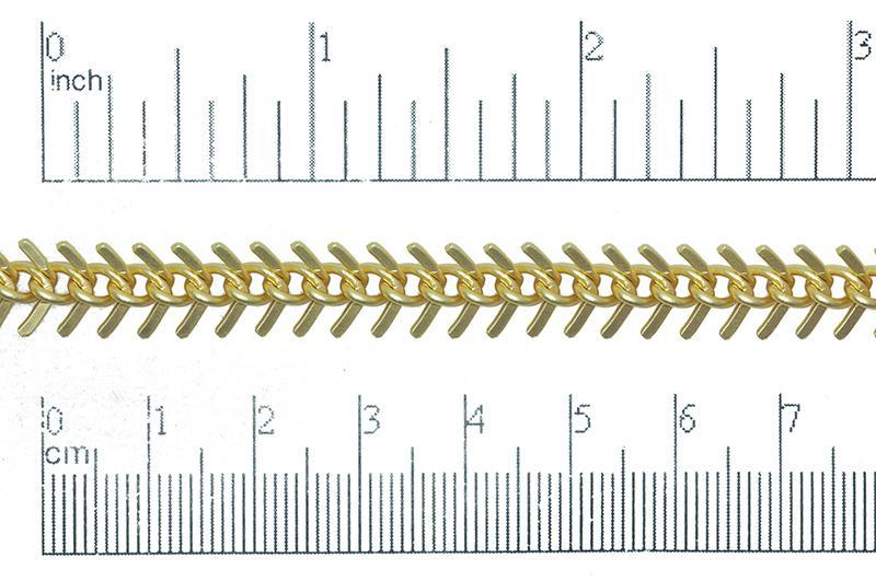 9mm Fishbone Specialty Chain sold by the Foot available in Multiple Colors - CH 113