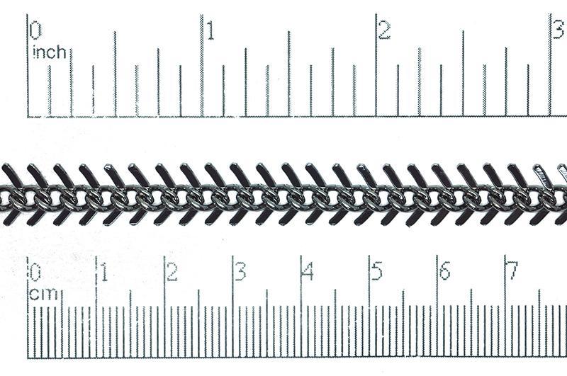 9mm Fishbone Specialty Chain sold by the Foot available in Multiple Colors - CH 113