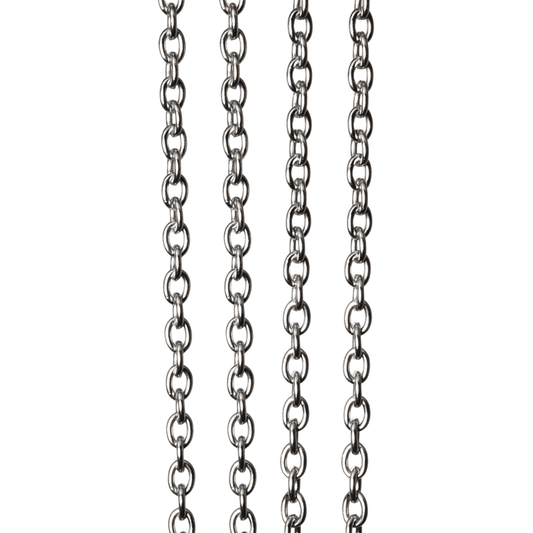 3.7mm x 3mm Stainless Steel Cable Chain sold by the Foot - CH 123SS