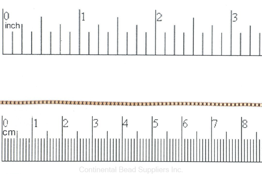 Box Chain - 1.2mm - Available in Multiple Colors - Sold by the Foot - CH 153