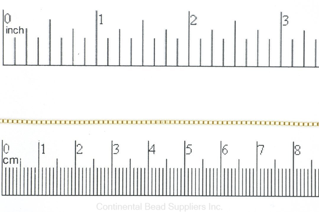 Box Chain - 1.2mm - Available in Multiple Colors - Sold by the Foot - CH 153