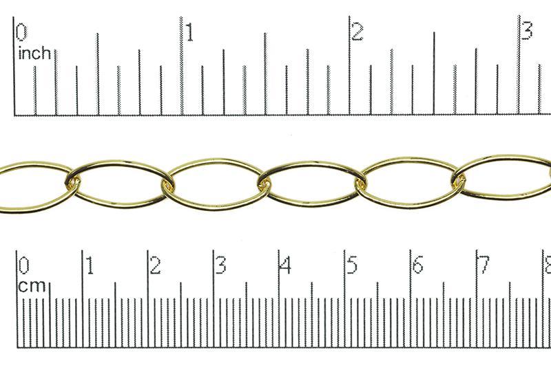Cable Chain - 16.5mm x 8mm - Available in Multiple Colors - Sold by the Foot - CH 1