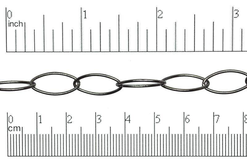 Cable Chain - 16.5mm x 8mm - Available in Multiple Colors - Sold by the Foot - CH 1