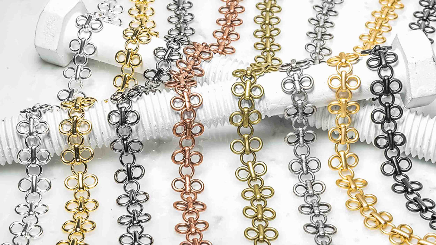 11mm Maille Specialty Chain - Made of Brass - Sold by the Foot - CH-213
