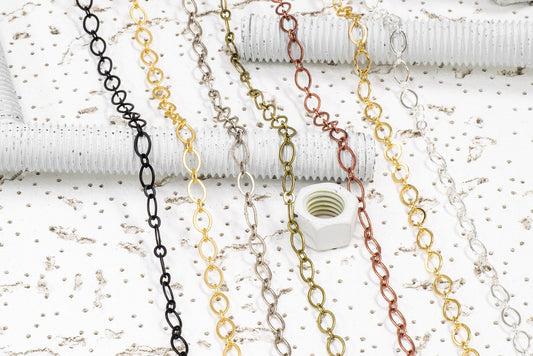 Cable Chain - 9mm x 5mm - Available in Multiple Colors - Sold by the Foot - CH 220
