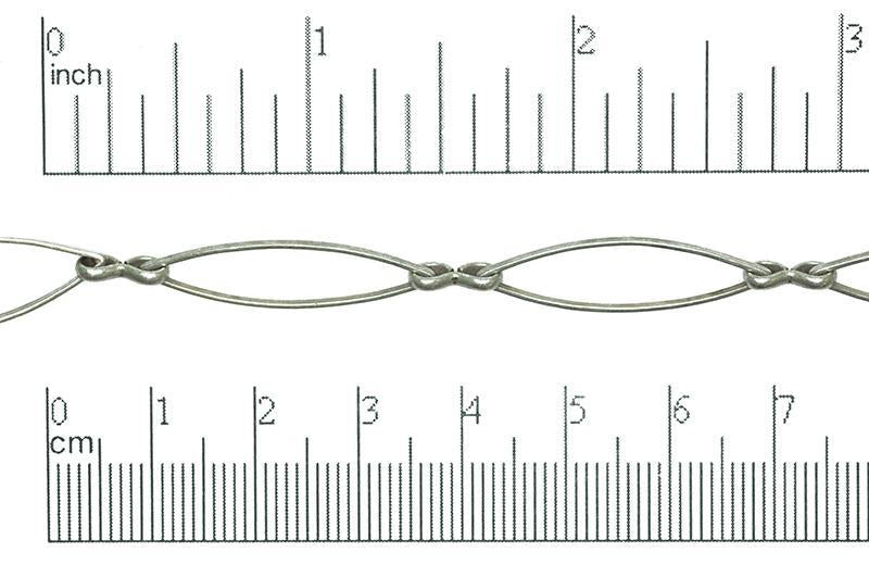 27mm x 8.7mm Oval Eye Link Chain - Made of Brass - Sold by the Foot - Ch-319