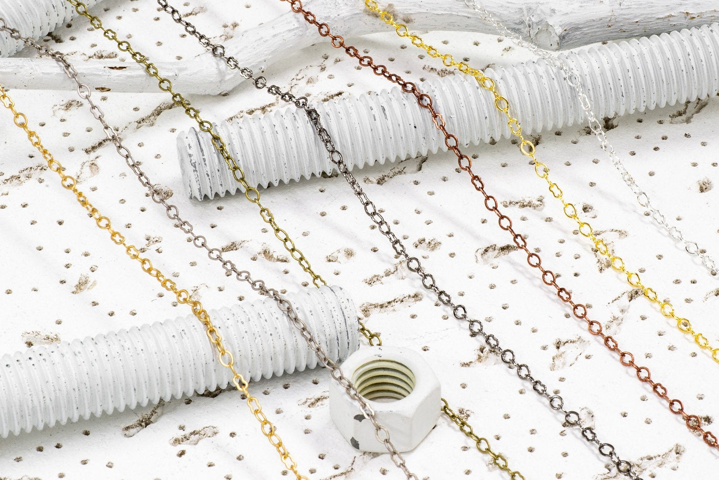 5mm x 3mm Peanut Link Chain - Made of Brass - Sold by the Foot - Ch-33