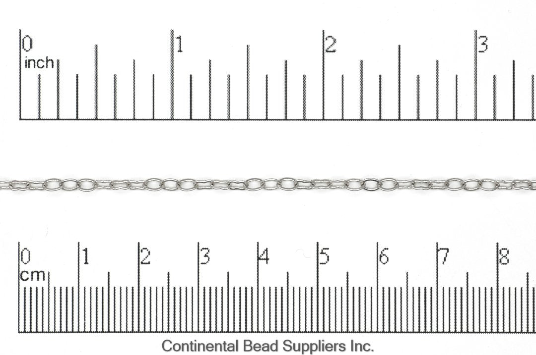 5mm x 3mm Peanut Link Chain - Made of Brass - Sold by the Foot - Ch-33