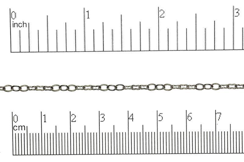 5mm x 3mm Peanut Link Chain - Made of Brass - Sold by the Foot - Ch-33