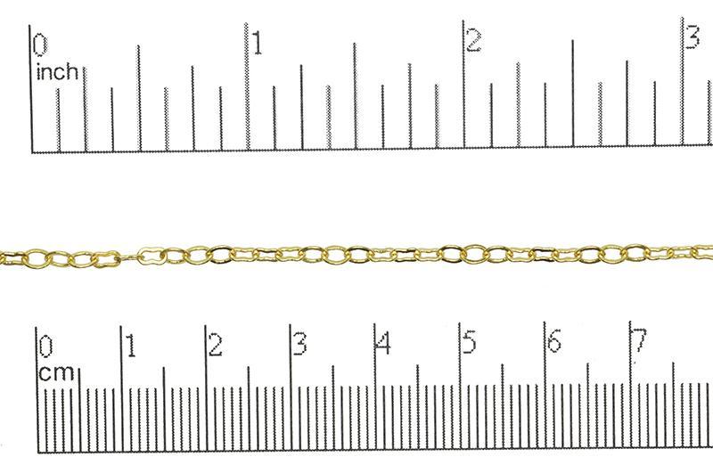 5mm x 3mm Peanut Link Chain - Made of Brass - Sold by the Foot - Ch-33