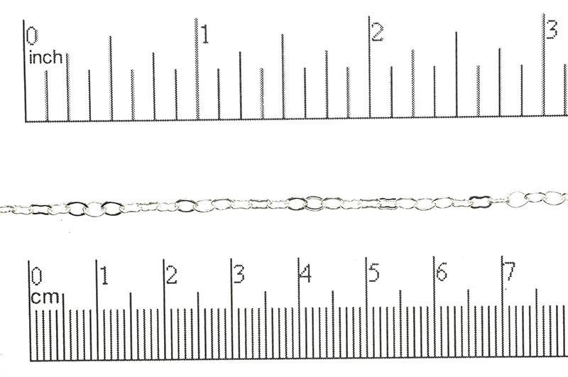 5mm x 3mm Peanut Link Chain - Made of Brass - Sold by the Foot - Ch-33