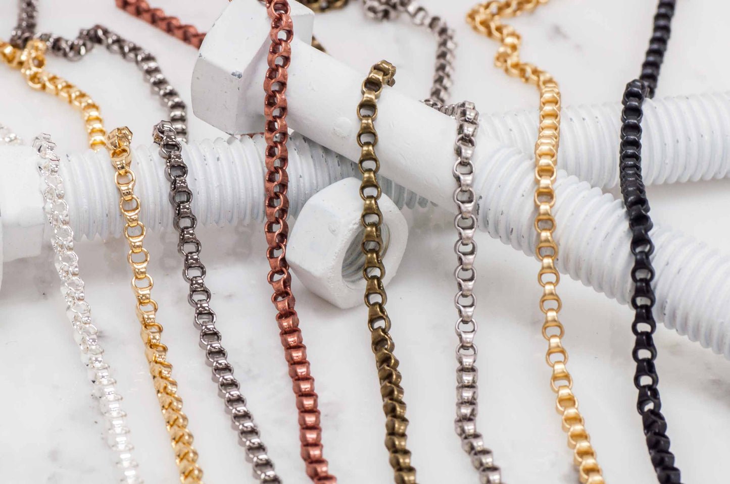 Bicycle Box Rolo Chain 5.5mm x 3.8mm available in Multiple Colors sold by the Foot - CH 802