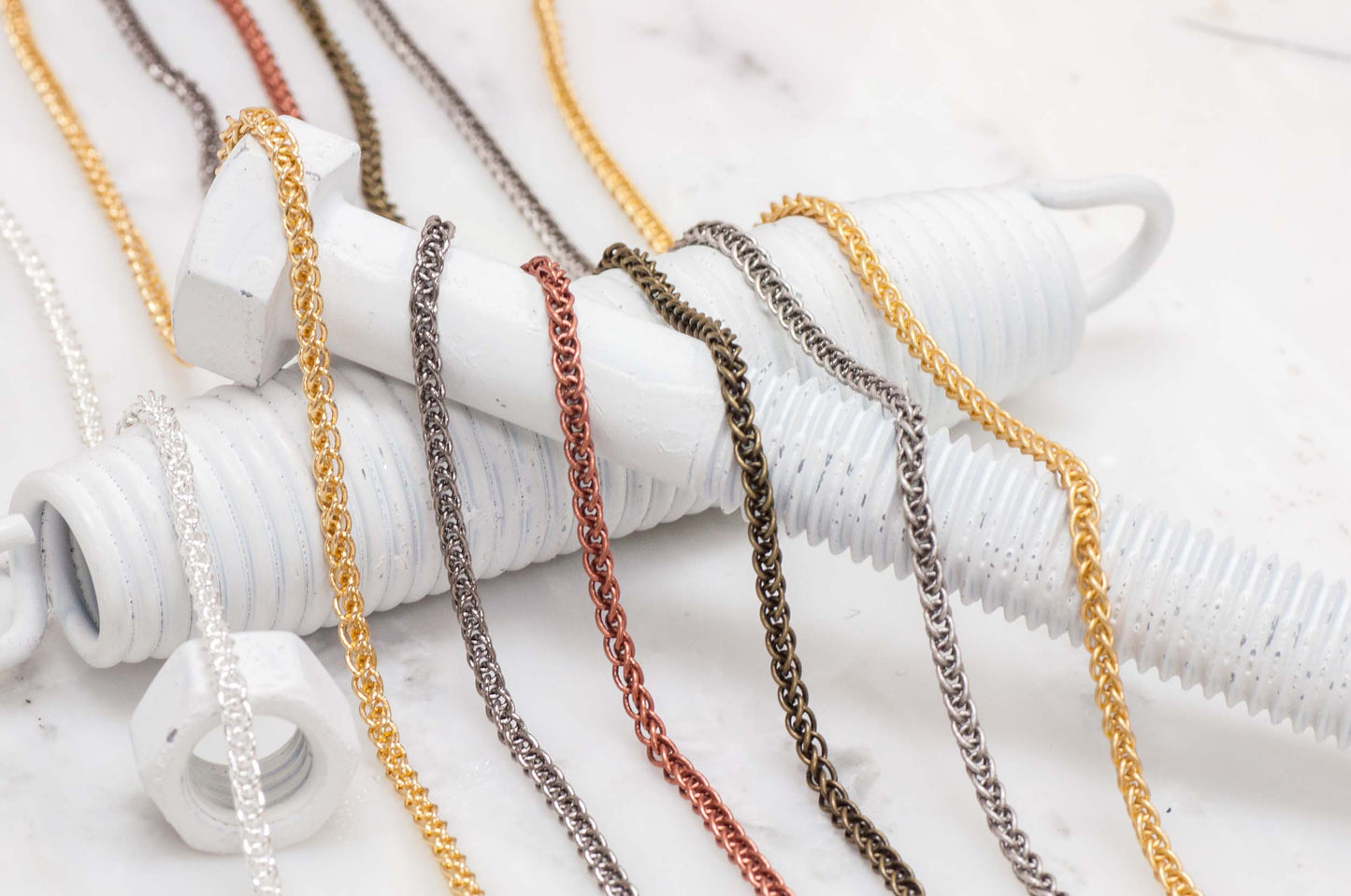 3mm Woven Byzantine Chain Sold by The Foot - CH 815