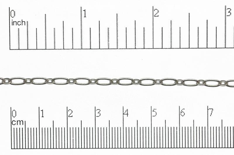 6.4mm x 3mm Textured Oval Cable Chain Sold by The Foot - CH 820