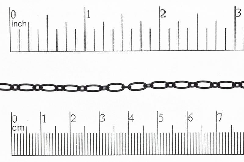 6.4mm x 3mm Textured Oval Cable Chain Sold by The Foot - CH 820