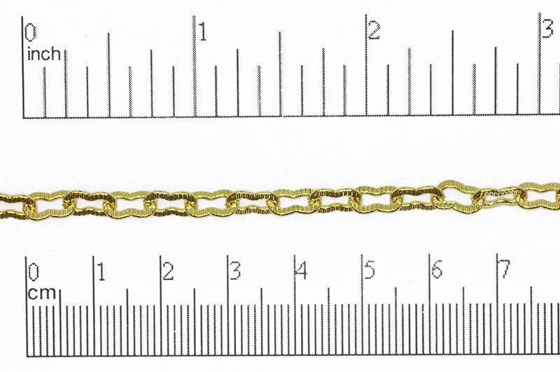 5mm wide and each link measures 8mm long Cable Chain Sold by The Foot - CH 822