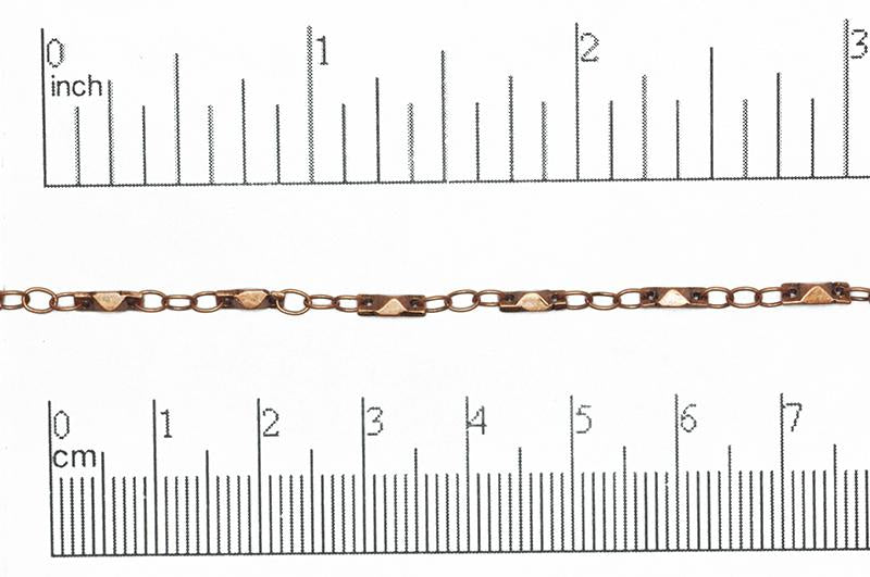6.5mm x 2.5mm Angled Pyramid Link Specialty Chain Sold by The Foot - CH 826